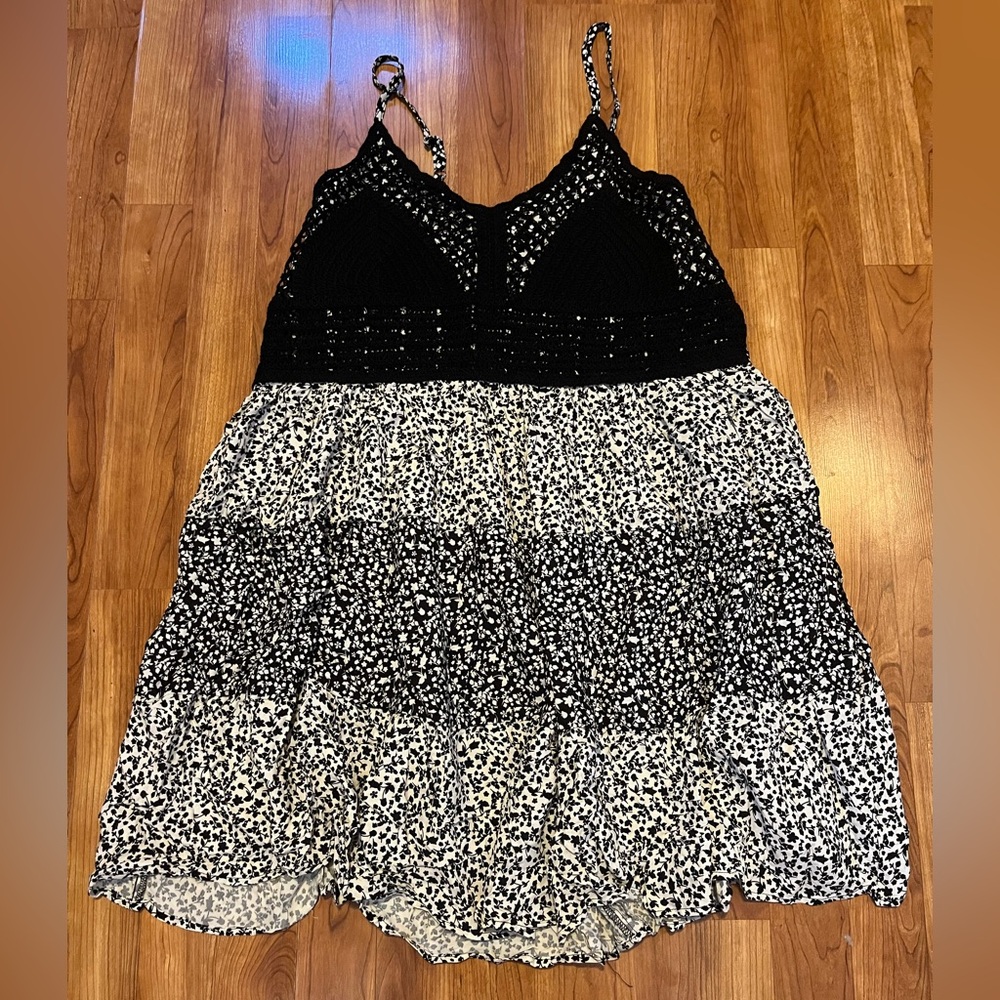 🆕 NWT Maurices Floral Crochet Babydoll Mini Dress, 0X/XL - Picture 5 of 5